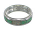 Turquoise Opal Inlay Authentic Sterling Silver Ring Size 5-3/4 RX57454